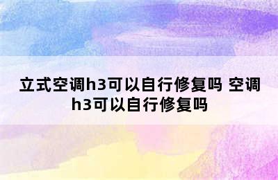 立式空调h3可以自行修复吗 空调h3可以自行修复吗